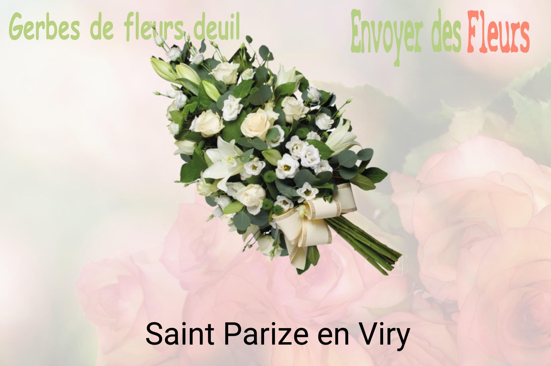 Gerbe de fleurs de deuil livrée à Saint-Parize-en-Viry